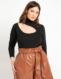 Cutout Neckline Turtleneck  Women39s Plus Size Tops at ELOQUII