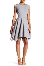 Cutout Piped Fit  amp  Flare Dress at Nordstrom Rack