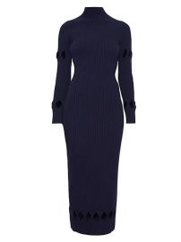 Cutout Ribbed Wool-Blend Maxi Sweaterdress by Victoria Beckham at Saks Fifth Avenue