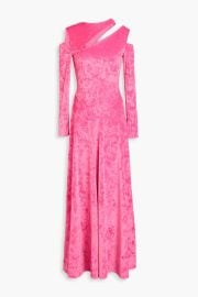 Cutout Stretch Velvet Maxi Dress at The Outnet