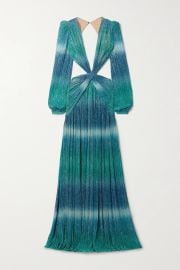 Cutout Twist-Front Ombré Lurex Maxi Dress by Patbo at Net A Porter