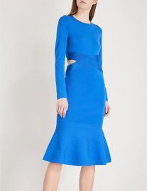 Cutout flared-hem jersey dress by Karen Millen at Selfridges