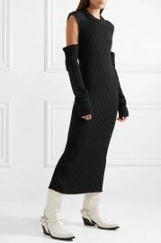 Cutout ribbed cotton midi dress at Net a Porter