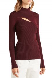 Cutout ribbed-knit top at The Outnet