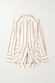 Cutout striped poplin shirt at Net a Porter