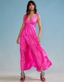 Cynthia Rowley Juna Silk Dress in Hot pink at Cynthia Rowley