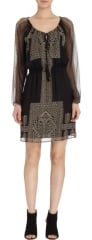 Cynthia Vincent Egyptian print dress at Barneys