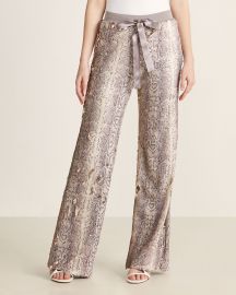 Cyrus Python Sequin Drawstring Pants at Century 21