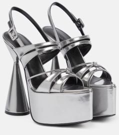 D Accori Belle Metallic Leather Platform Sandals at Mytheresa