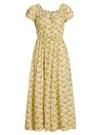 DÔEN Ashlynn Floral Cotton Midi-Dress | Saks Fifth Avenue at Saks Fifth Avenue