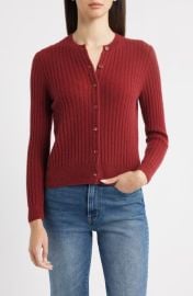 DÔEN Danae Rib Cashmere Cardigan at Nordstrom