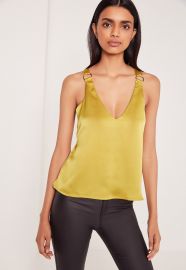 D Ring Detail  Satin Cami at Missguided