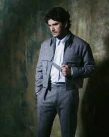D-Ring Ike Jacket - Grey Donegal Tweed Sivan at Jack Sivan