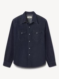 D041 Nep Denim Western Shirt - Buck Mason- Modern American Classics at Buck Mason