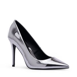 D39Amelio Footwear Shimmering Allure Silver Metallic Speccio Karyenaa Pump at D'Amelio Footwear