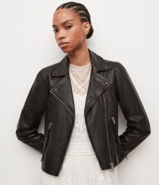 DALBY LEATHER BIKER JACKET at All Saints