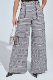 DARIA WIDE LEG PLAID PANT AKIRA at Akira