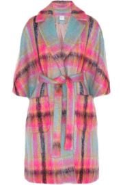 DELPOZO - Checked mohair-blend cape at Net A Porter