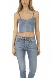 DENIM BUSTIER at Blue and Cream