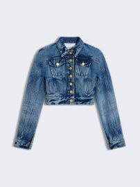 DENIM ROUNDED SHOULDERS JACKET - E-SHOP - Ready-to-Wear Maison Schiaparelli at Schiaparelli