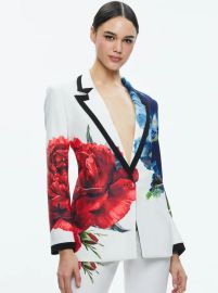 DENNY BOYFRIEND BLAZER in LE PARISIEN ALICE OLIVIA at Alice + Olivia