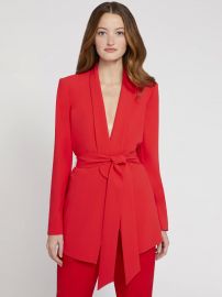 DENNY STRONG SHOULDER BLAZER at Alice + Olivia