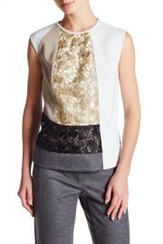 DEREK LAM   Sleeveless Lace Colorblock Blouse    Nordstrom Rack at Nordstrom Rack