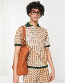 DESIGN geo print polo - part of a set at ASOS