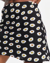 DESIGN mini skirt in daisy print at ASOS