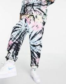 DESIGN oversized sweatpants in tie dye - part of a set at ASOS