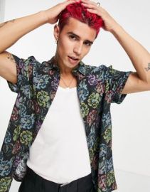 DESIGN relaxed shirt in vintage inspired floral print at ASOS