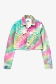 DIAGONAL RAINBOW CROPPED JACKET Jordache at Jordache