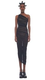 DIANA GOWN Black Mesh Norma Kamali at Norma Kamali