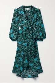 DIANE VON FURSTENBERG Carla asymmetric floral-print crepe wrap dress NET-A-PORTER at Net a Porter