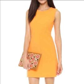 DIANE VON FURSTENBERG Carrie Shift Dress Orange eBay at eBay