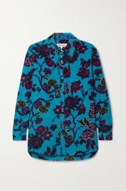 DIANE VON FURSTENBERG Lala floral-print crepe shirt NET-A-PORTER at Net a Porter