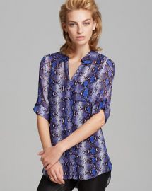 DIANE von FURSTENBERG Blouse - Lorelei Two Python Print at Bloomingdales