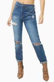 DISTRESSED BOYFRIEND JEANS at Forever 21