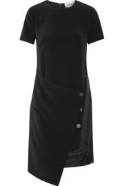 DKNY   Wrap-effect faille dress at Net A Porter