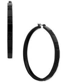 DKNY Black-Tone Paveacute Crystal Hoop Earrings 21 - Macys at Macys