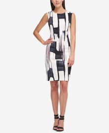 DKNY Brushstroke-Print Sheath Dress  Created for Macy s   Reviews - Dresses - Women - Macy s at Macys