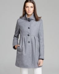 DKNY Coat - Hooded Empire Waist at Bloomingdales