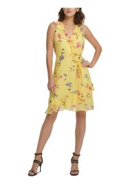 DKNY Floral Ruffle Dress at Macys