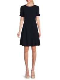 DKNY Flutter Sleeve Fit amp Flare Dress on SALE at Saks Off 5th