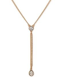 DKNY Gold-Tone Crystal Lariat Necklace 16 3 extender - Macys at Macys