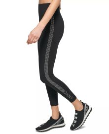 DKNY High Waist Rhinestone Stripe Leggings Reviews - Activewear - Women - Macys at Macys