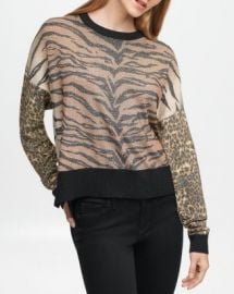 DKNY Mixed Animal Print Sweater   Bloomingdales at Bloomingdales