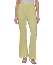 DKNY Petite Mid-Rise Pleated Flare-Leg Pants - Macys at Macys