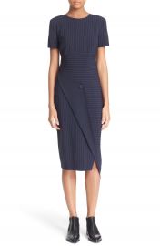 DKNY Pinstripe Asymmetrical Dress at Nordstrom