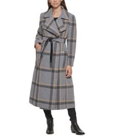 DKNY Plaid Maxi Wrap Coat  Reviews - Coats  Jackets - Women - Macys at Macys